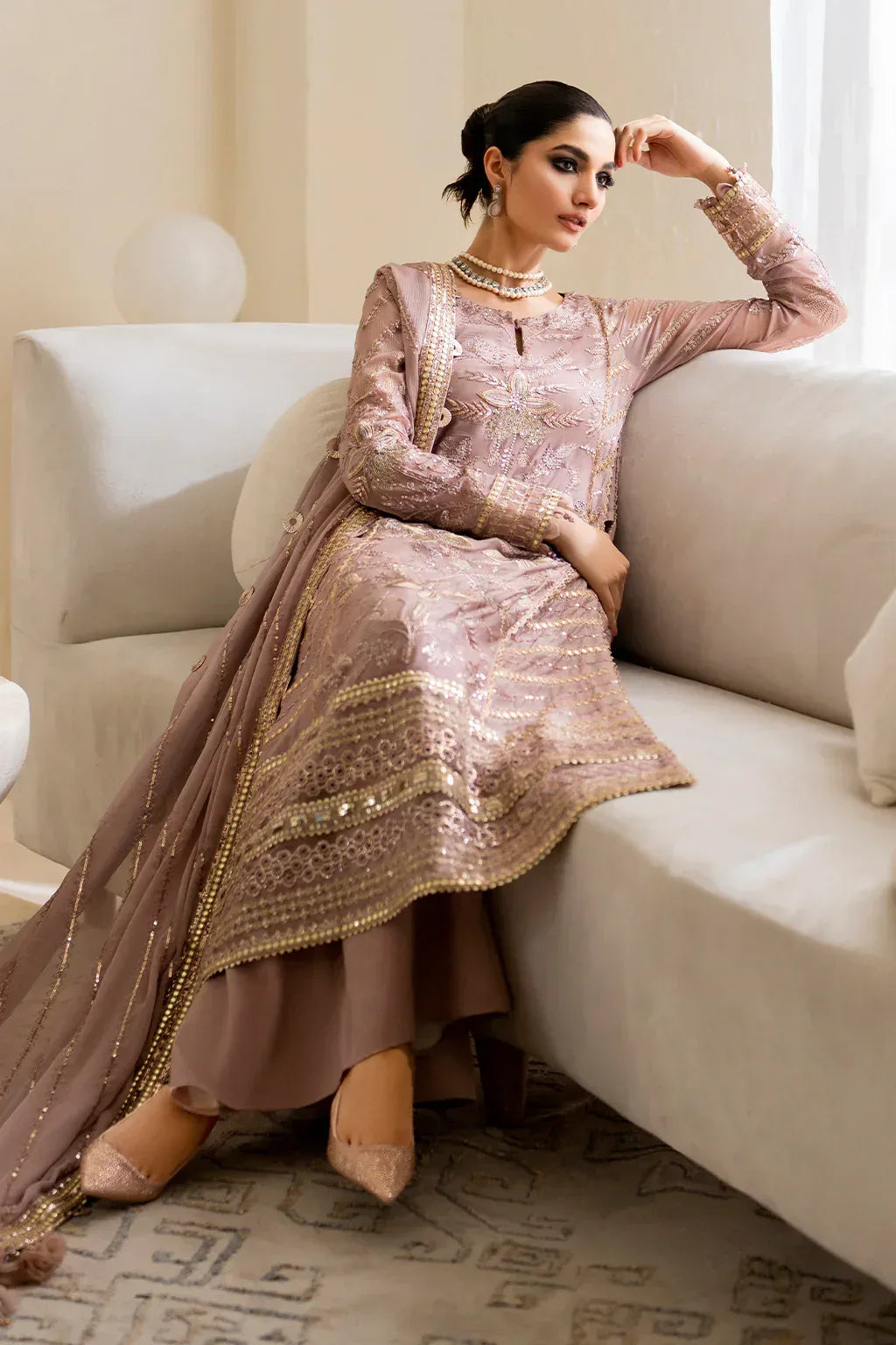 IZNIK Chinon Vol-02 Embroidered Chiffon 3Pc Suit CC-48 - Rang-e-Khaas