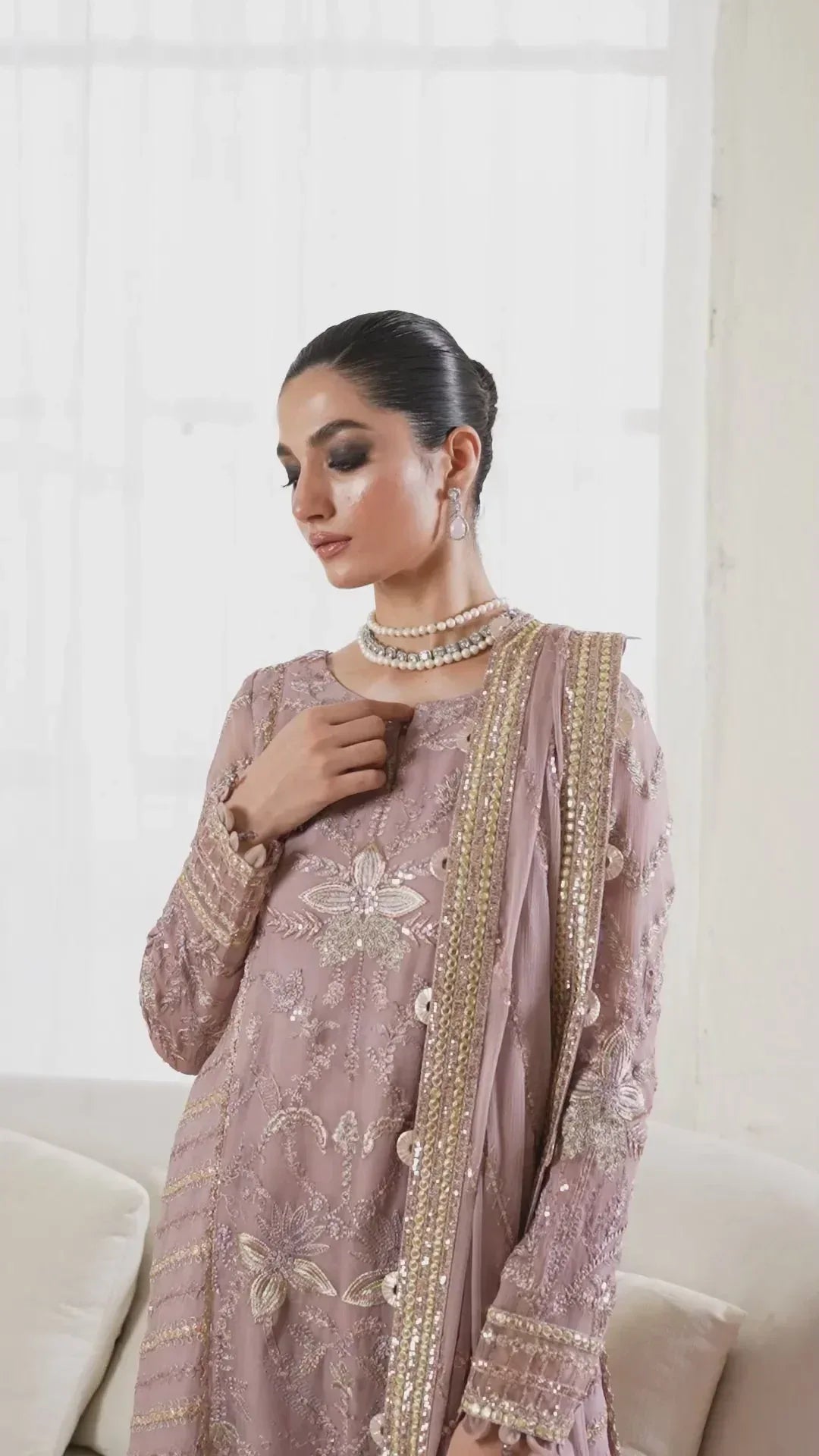 IZNIK Chinon Vol-02 Embroidered Chiffon 3Pc Suit CC-48 - Rang-e-Khaas