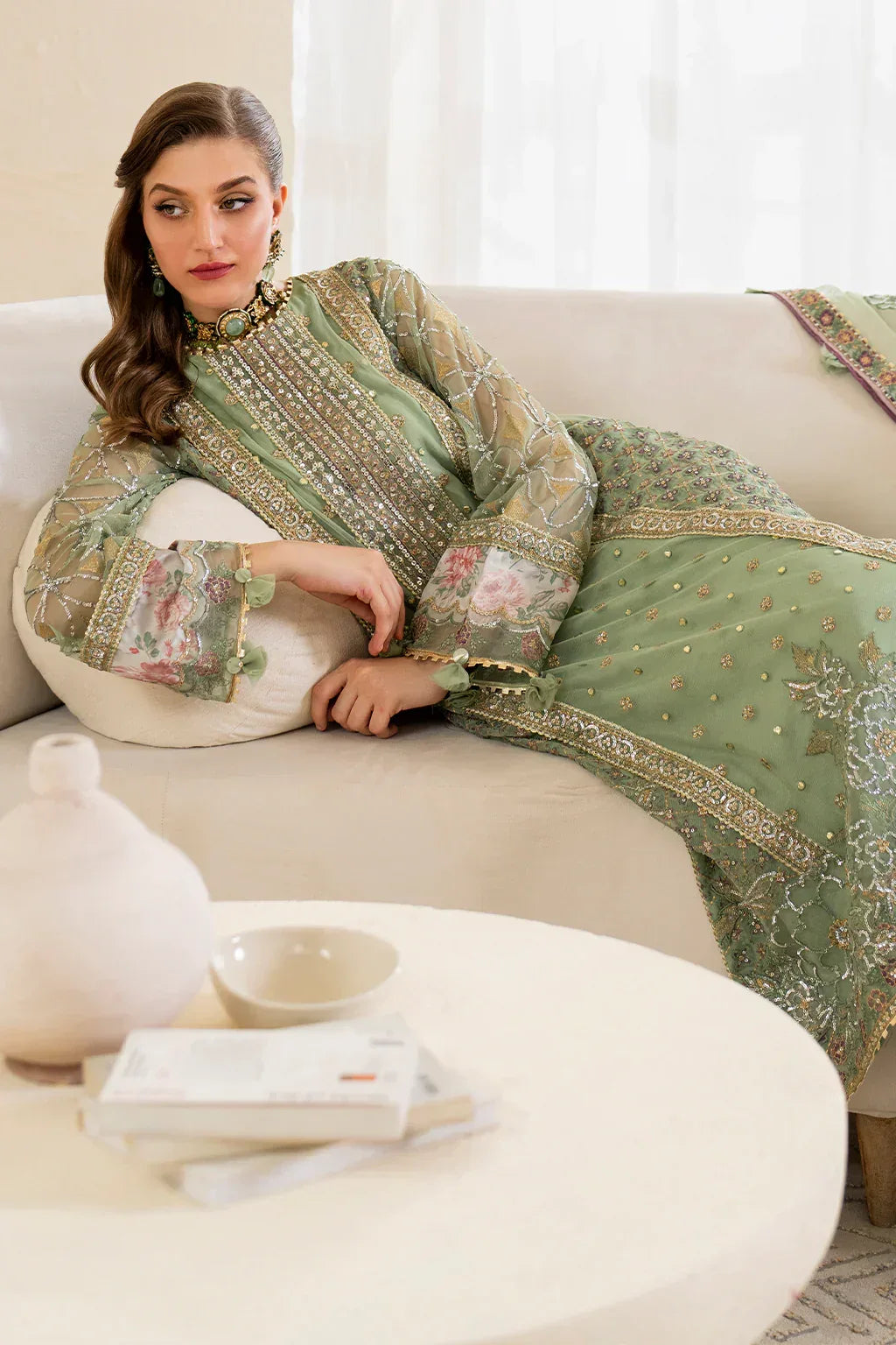IZNIK Chinon Vol-02 Embroidered Net 3Pc Suit CC-41 - Rang-e-Khaas