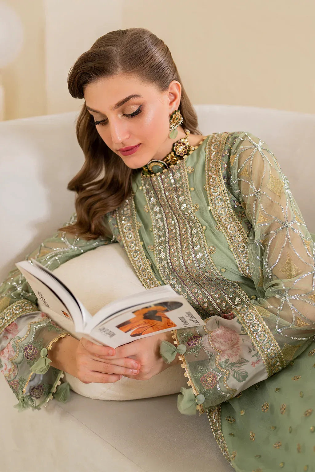 IZNIK Chinon Vol-02 Embroidered Net 3Pc Suit CC-41 - Rang-e-Khaas