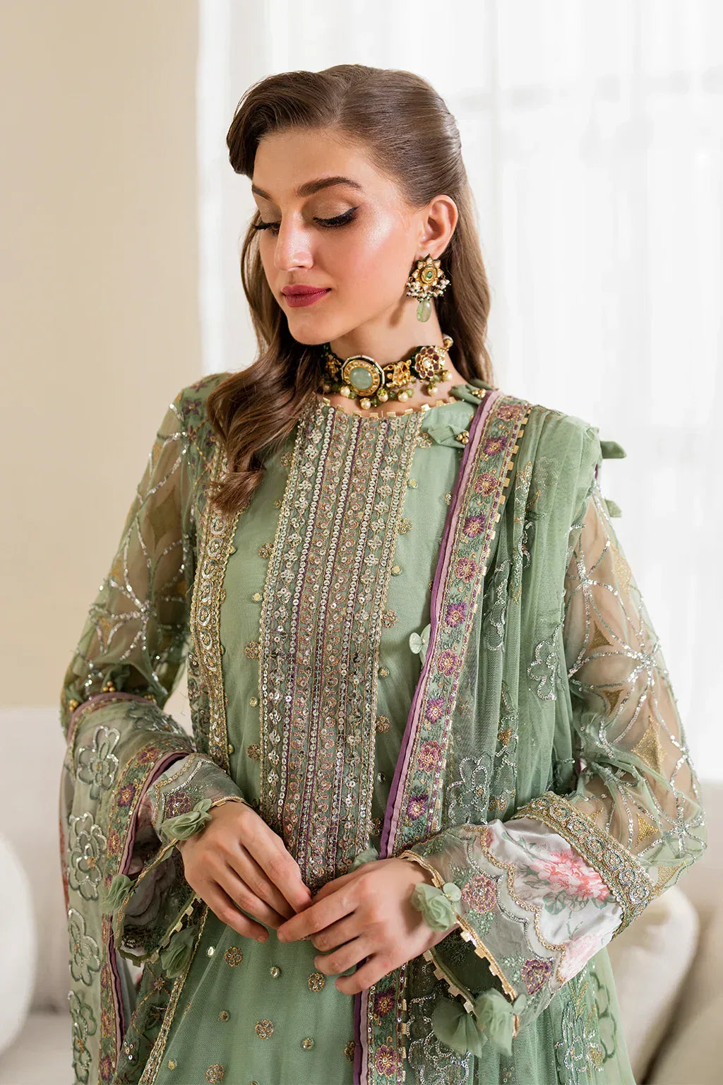 IZNIK Chinon Vol-02 Embroidered Net 3Pc Suit CC-41 - Rang-e-Khaas