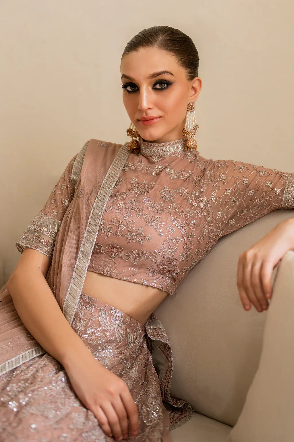 IZNIK Chinon Vol-02 Embroidered Net 3Pc Suit CC-43 - Rang-e-Khaas