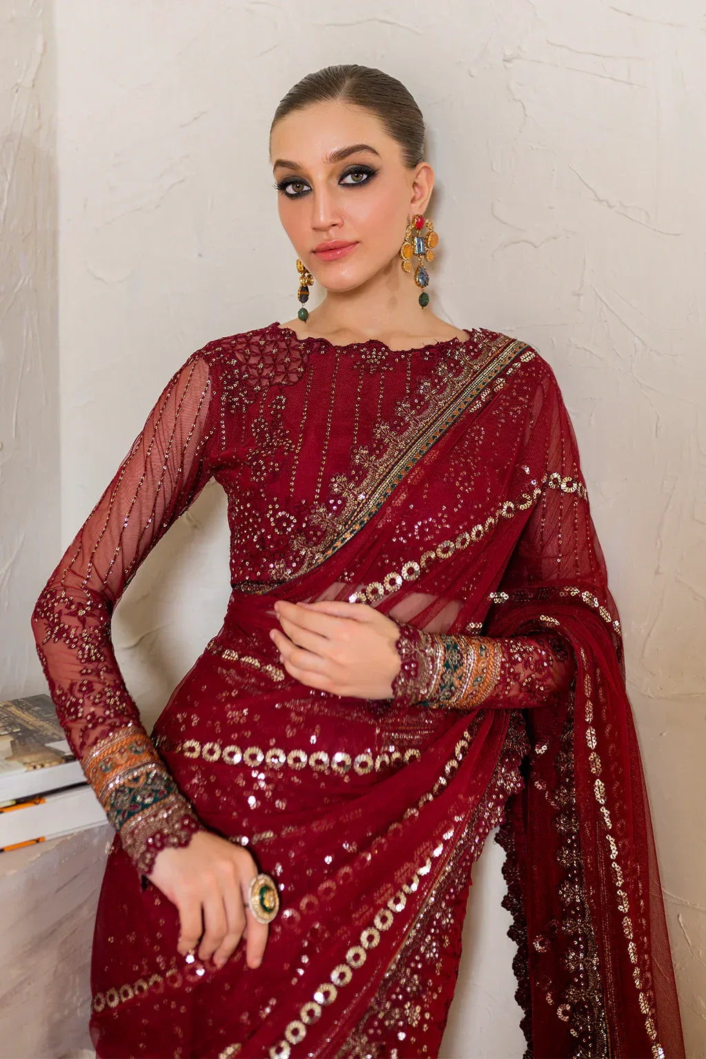 IZNIK Chinon Vol-02 Embroidered Net 3Pc Suit CC-49 - Rang-e-Khaas