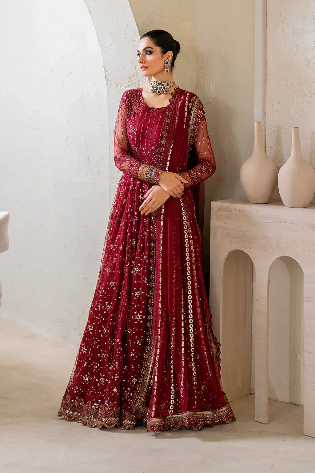 IZNIK Chinon Vol-02 Embroidered Net 3Pc Suit CC-49 - Rang-e-Khaas