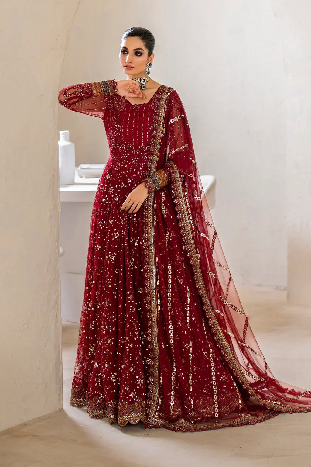IZNIK Chinon Vol-02 Embroidered Net 3Pc Suit CC-49 - Rang-e-Khaas