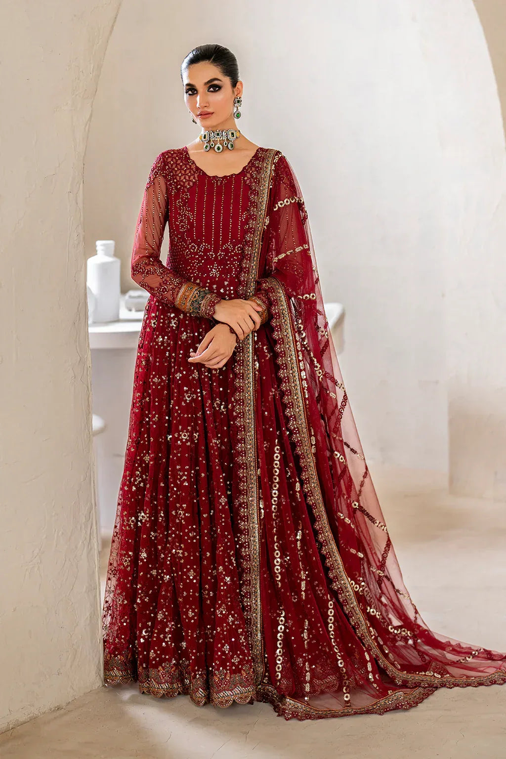 IZNIK Chinon Vol-02 Embroidered Net 3Pc Suit CC-49 - Rang-e-Khaas