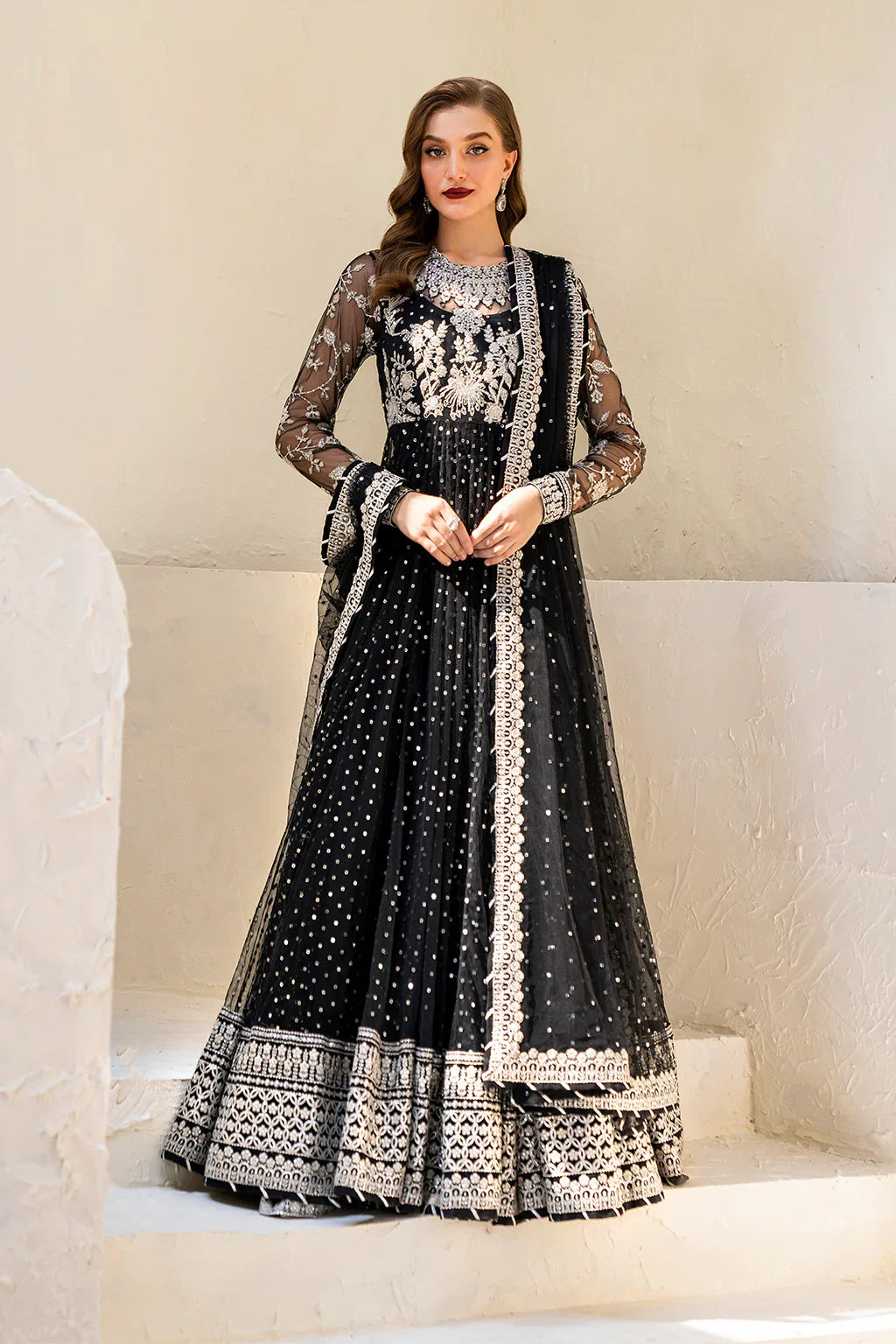 IZNIK Chinon Vol-02 Embroidered Net 3Pc Suit CC-50 - Rang-e-Khaas