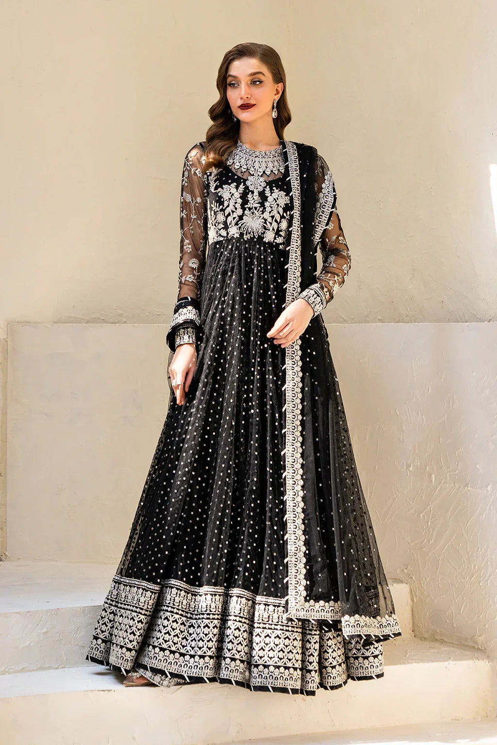 IZNIK Chinon Vol-02 Embroidered Net 3Pc Suit CC-50 - Rang-e-Khaas