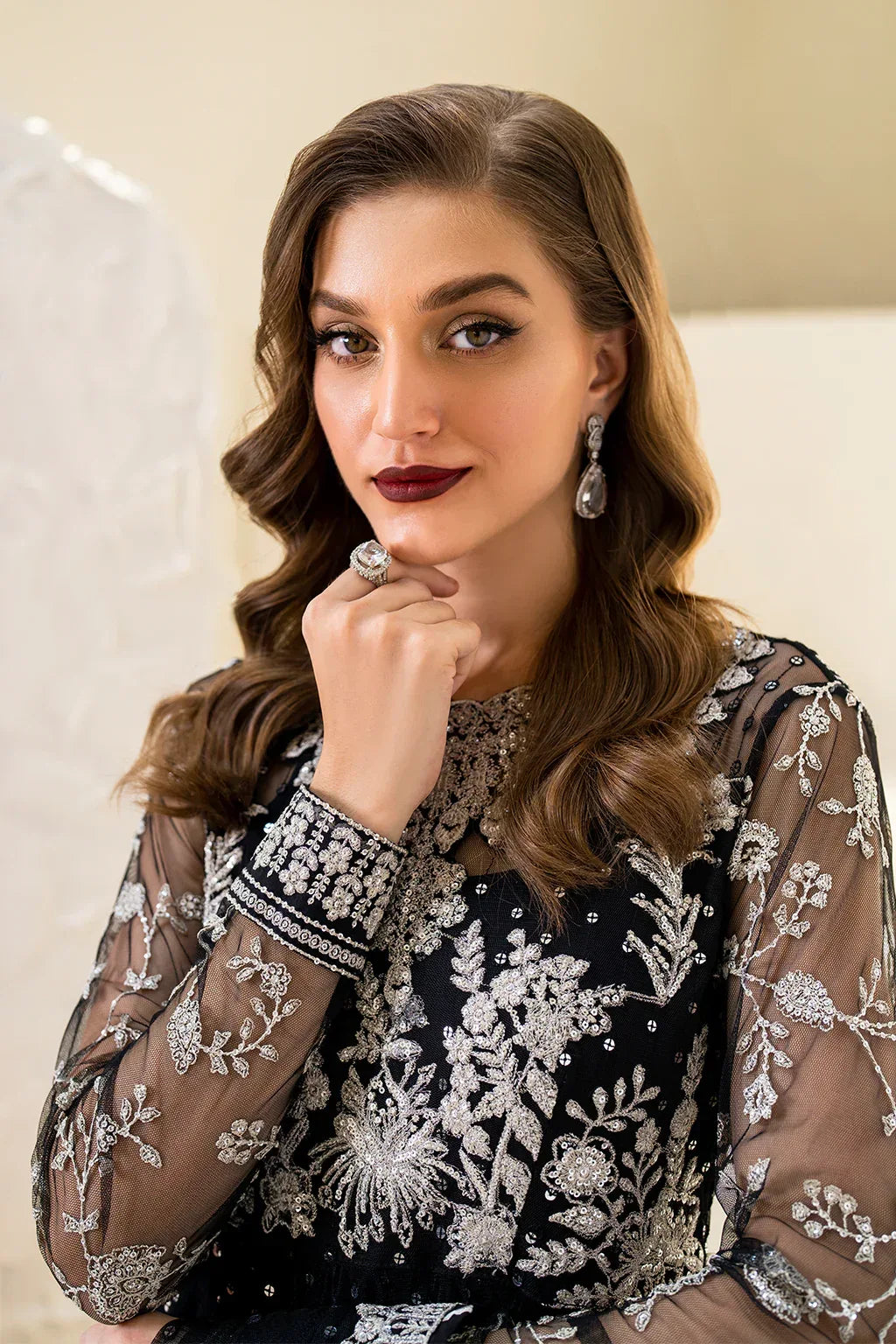 IZNIK Chinon Vol-02 Embroidered Net 3Pc Suit CC-50 - Rang-e-Khaas