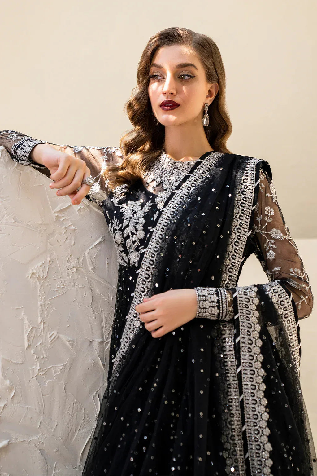 IZNIK Chinon Vol-02 Embroidered Net 3Pc Suit CC-50 - Rang-e-Khaas