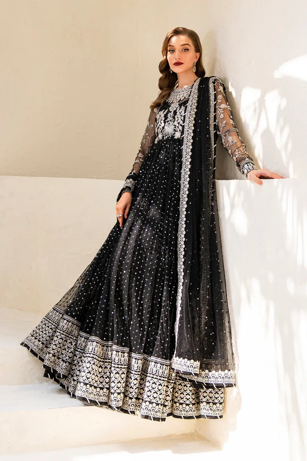 IZNIK Chinon Vol-02 Embroidered Net 3Pc Suit CC-50 - Rang-e-Khaas