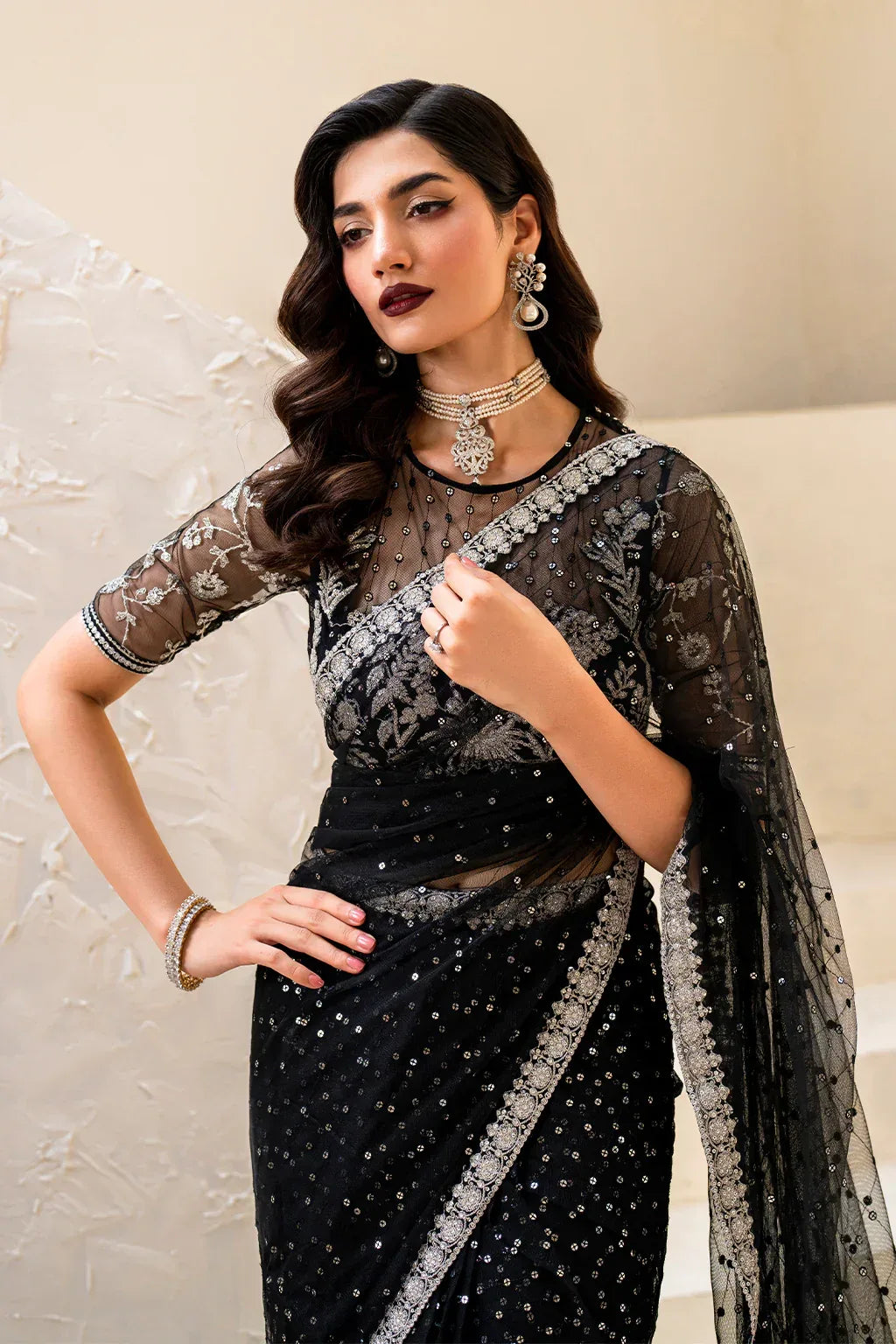 IZNIK Chinon Vol-02 Embroidered Net 3Pc Suit CC-50 - Rang-e-Khaas