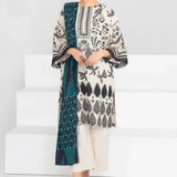 Ittehad | Printed Lawn 24 | IP3P02-3PS-BGE - Rang-e-Khaas