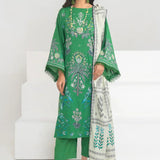 Ittehad | Printed Lawn 24 | IP3P04-3PS-GRN - Rang-e-Khaas