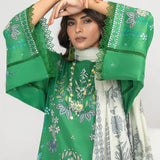 Ittehad | Printed Lawn 24 | IP3P04-3PS-GRN - Rang-e-Khaas