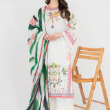 Ittehad | Printed Lawn 24 | IP3P05-3PS-OWH - Rang-e-Khaas