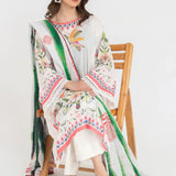 Ittehad | Printed Lawn 24 | IP3P05-3PS-OWH - Rang-e-Khaas