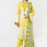 Ittehad | Printed Lawn 24 | IP3P06-3PS-LMN - Rang-e-Khaas