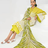 Ittehad | Printed Lawn 24 | IP3P06-3PS-LMN - Rang-e-Khaas