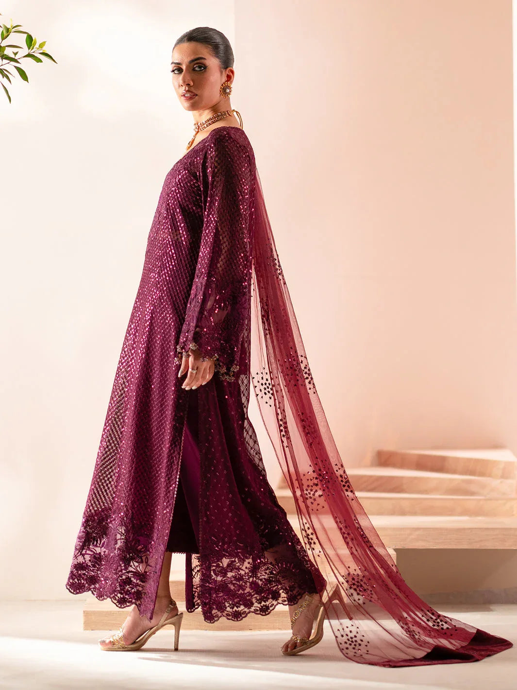 Izel | Stardust Luxury Collection | SLC-015-Elma - Rang-e-Khaas