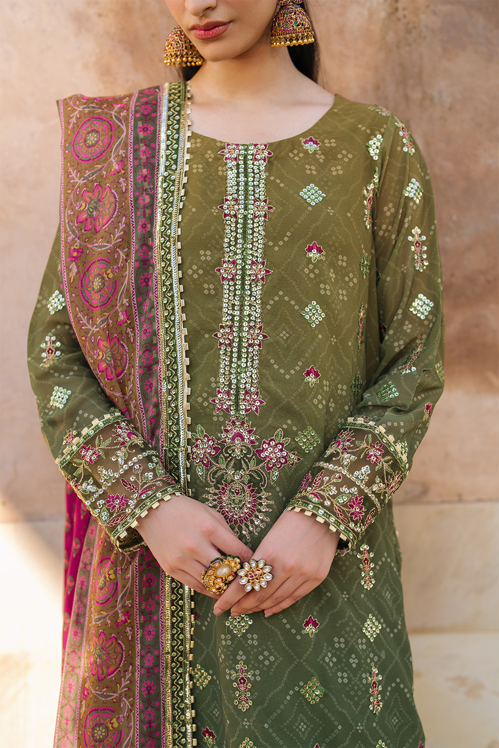 Iznik | Bandhani Formals | UE-329 - Rang-e-Khaas