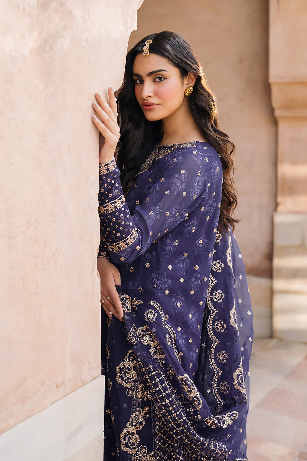 Iznik | Bandhani | UE-325 Embroidered Chiffon - Rang-e-Khaas