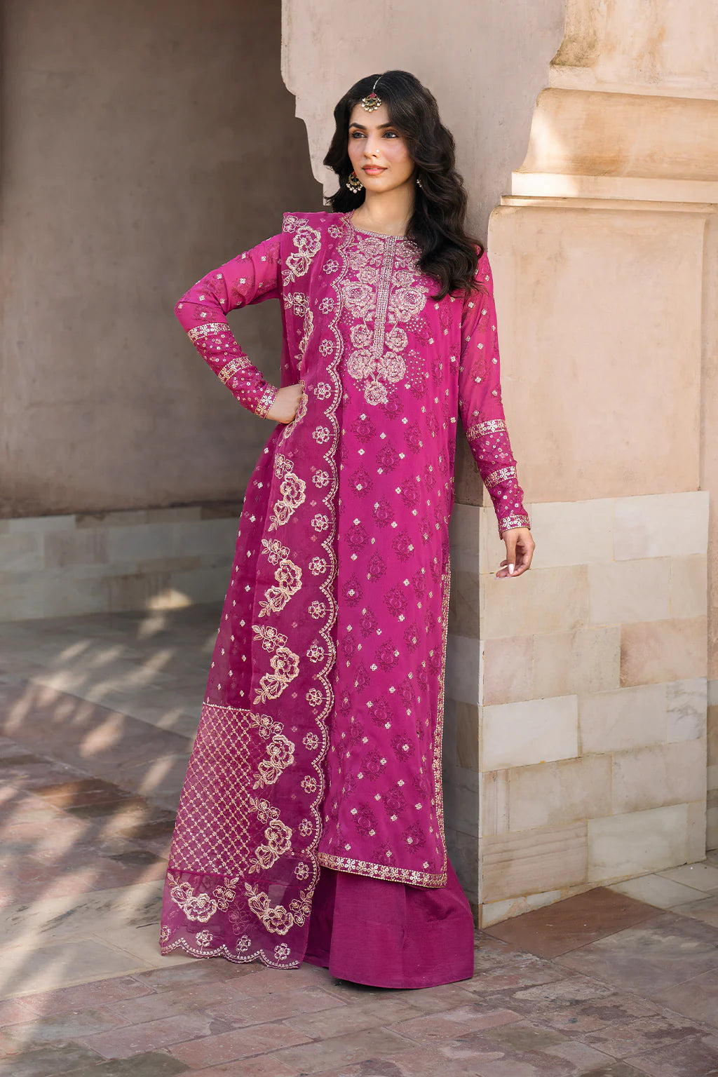Iznik | Bandhani | UE-326 Embroidered Chiffon - Rang-e-Khaas