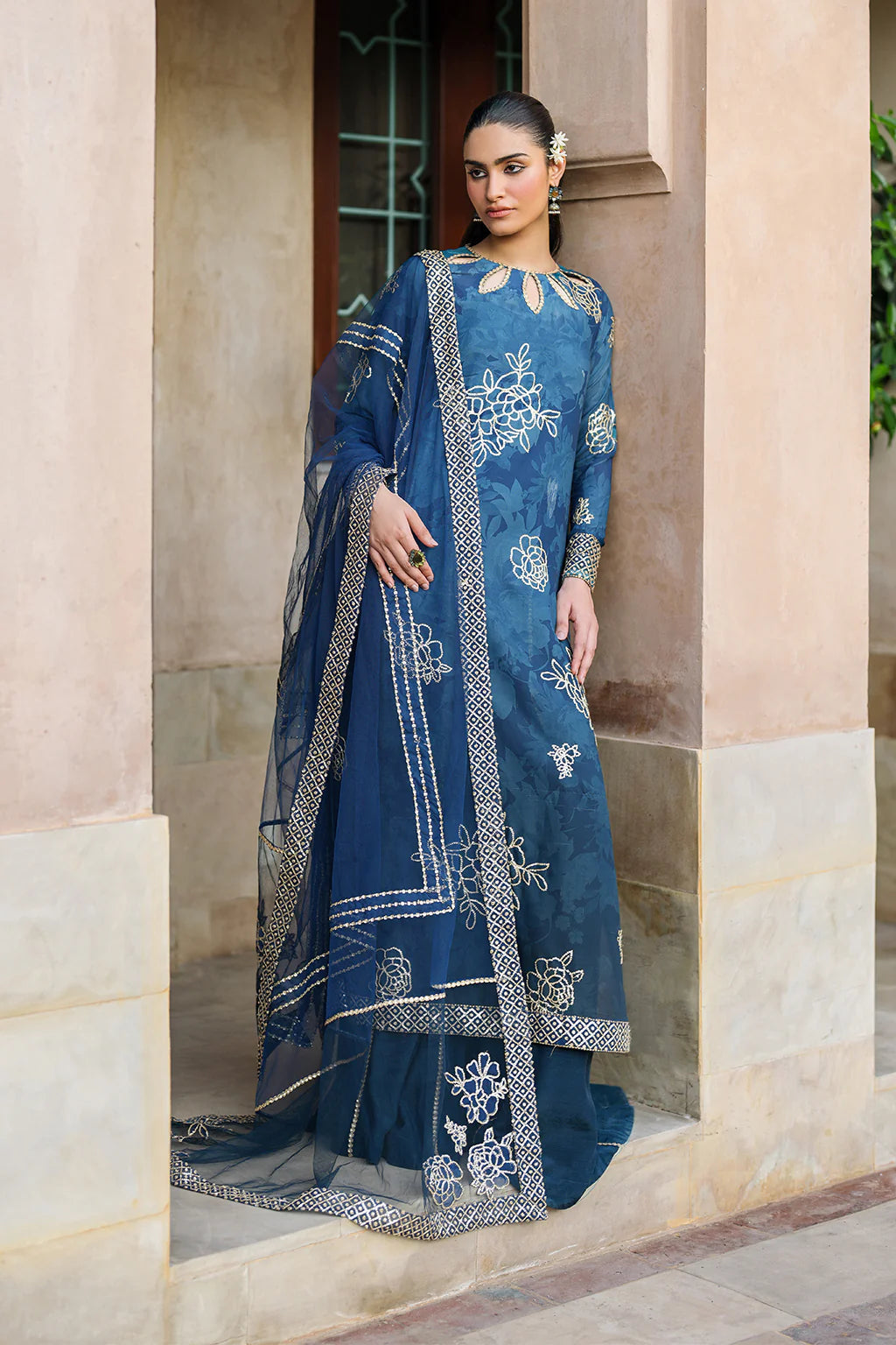 Iznik | Bandhani | UE-331 Embroidered Chiffon - Rang-e-Khaas