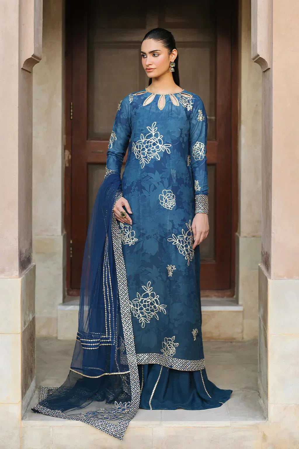 Iznik | Bandhani | UE-331 Embroidered Chiffon - Rang-e-Khaas
