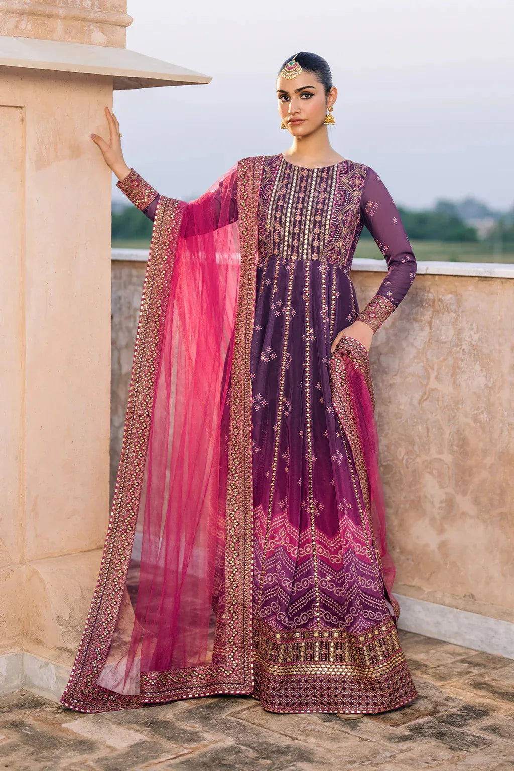 Iznik | Bandhani | UE-333 Embroidered Chiffon - Rang-e-Khaas