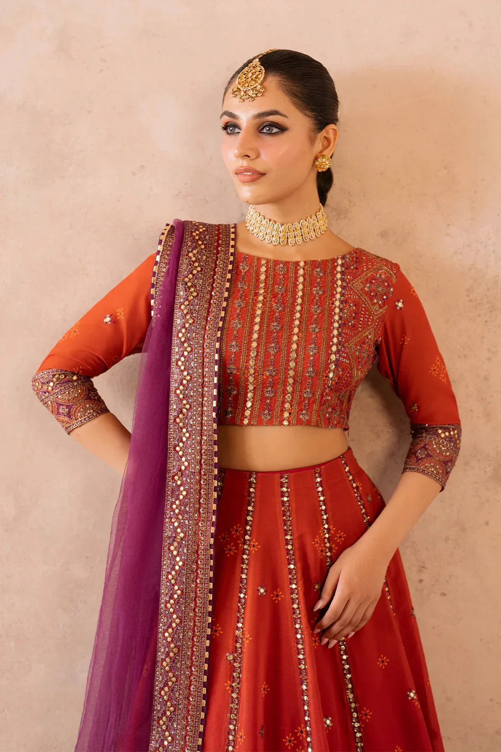 Iznik | Bandhani | UE-334 Embroidered Chiffon - Rang-e-Khaas
