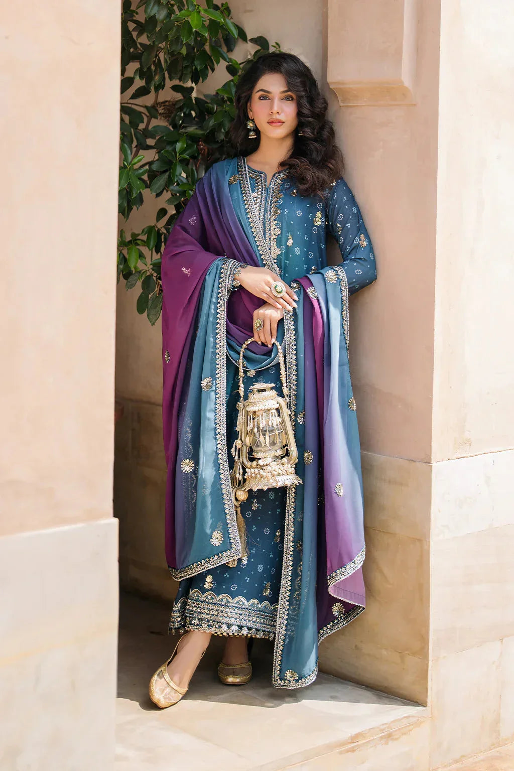 Iznik | Bandhani | UE-335 Embroidered Chiffon - Rang-e-Khaas