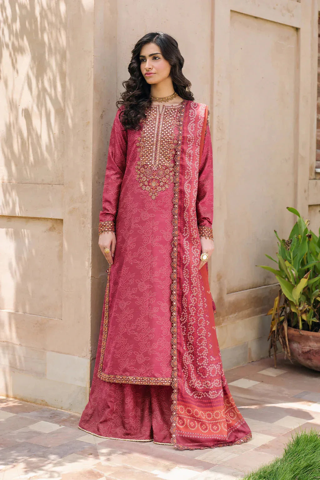 Iznik | Bandhani | UE-336 Embroidered Chiffon - Rang-e-Khaas