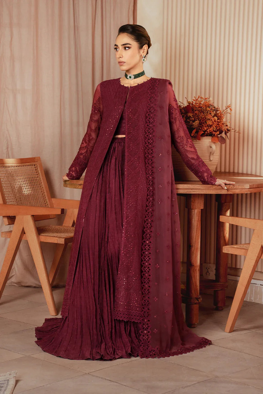 Iznik | Chiffonkari Formals | ICK-01 Embroidered Chiffon - Rang-e-Khaas