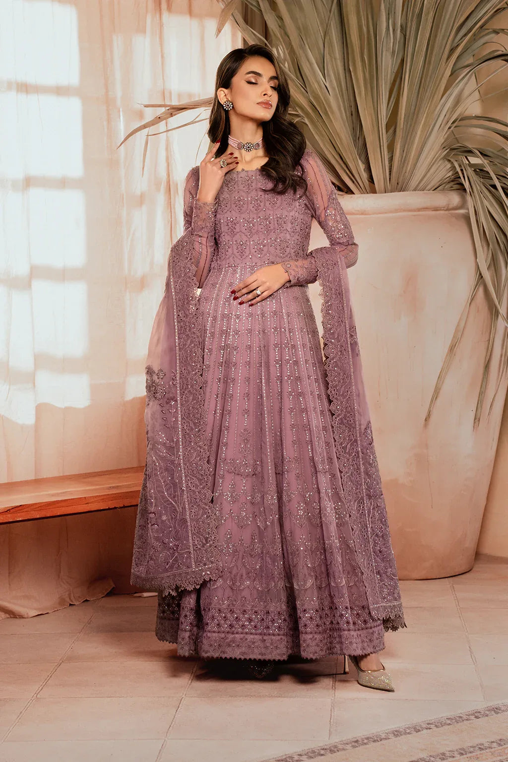 Iznik | Chiffonkari Formals | ICK-02 Embroidered Chiffon - Rang-e-Khaas