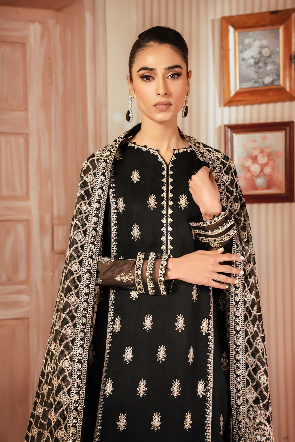 Iznik | Chiffonkari Formals | ICK-03 Embroidered Chiffon - Rang-e-Khaas
