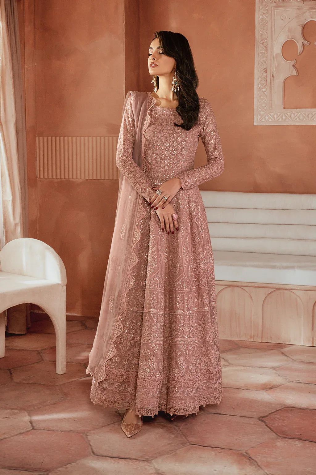 Iznik | Chiffonkari Formals | ICK-04 Embroidered Chiffon - Rang-e-Khaas
