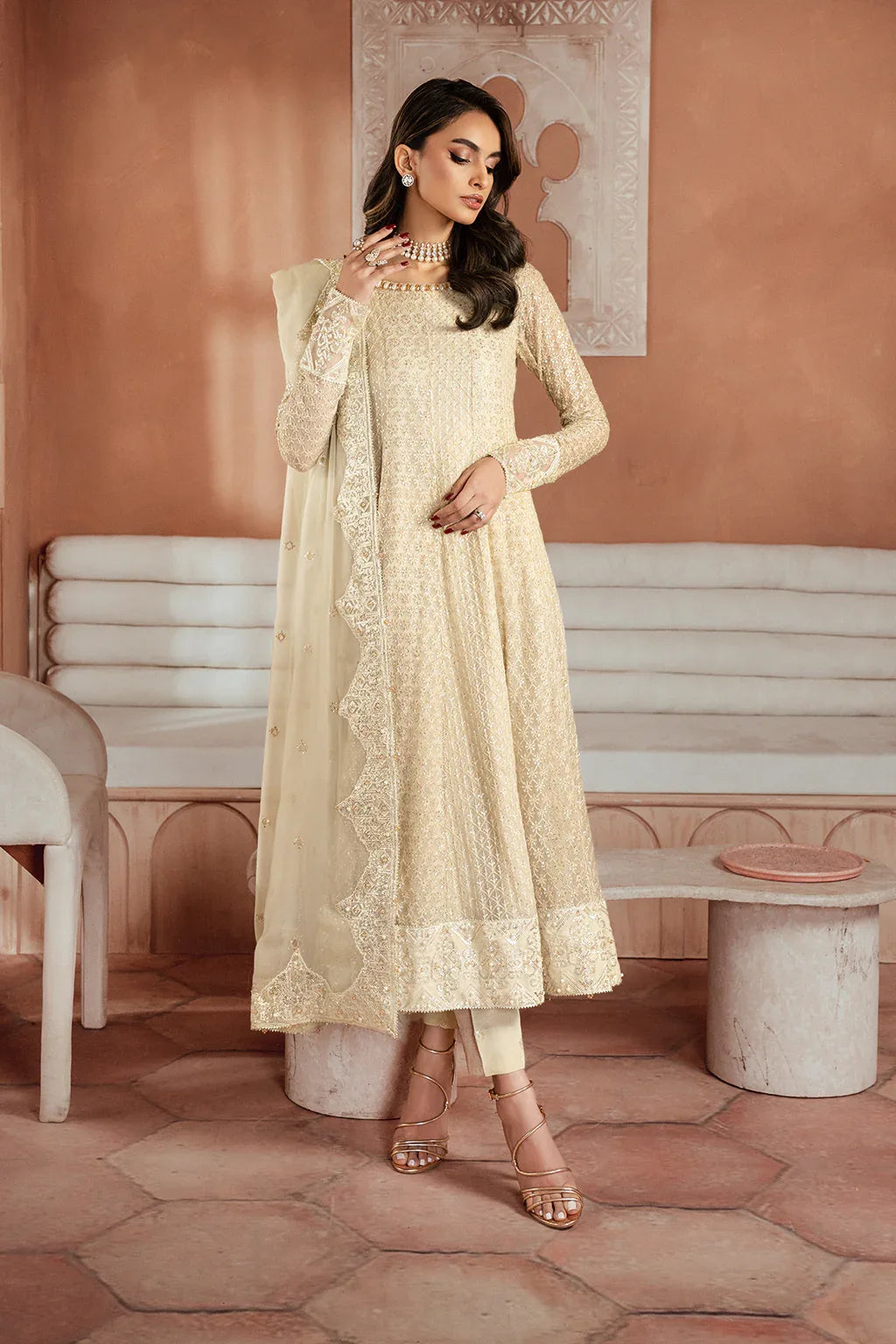 Iznik | Chiffonkari Formals | ICK-06 Embroidered Chiffon - Rang-e-Khaas