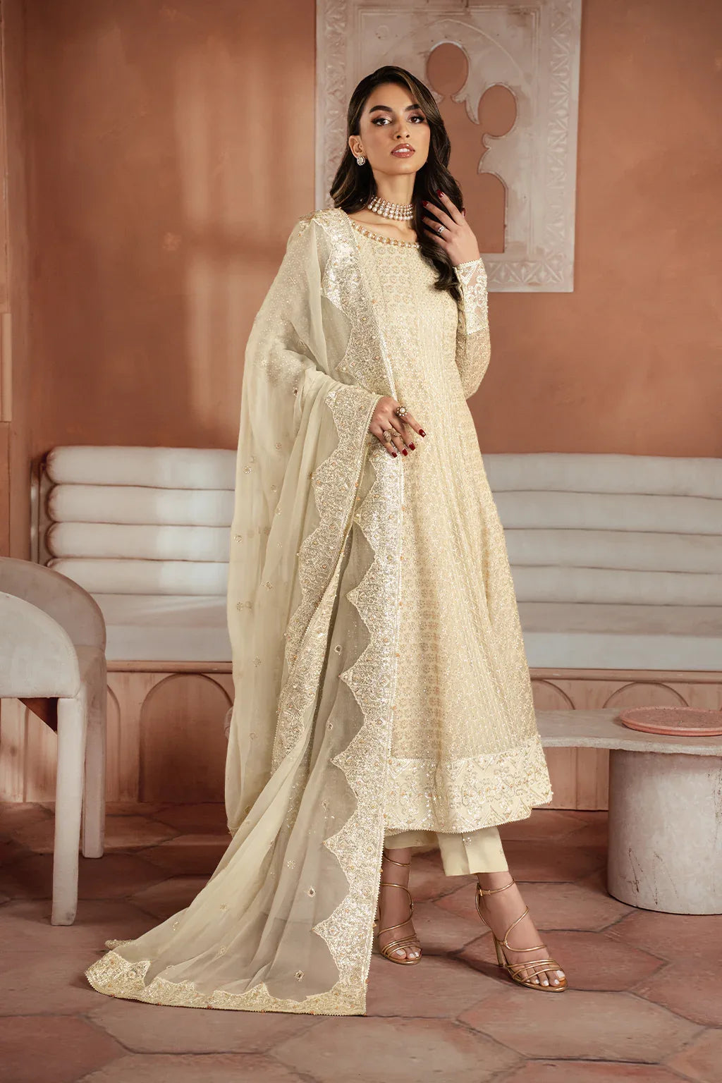 Iznik | Chiffonkari Formals | ICK-06 Embroidered Chiffon - Rang-e-Khaas