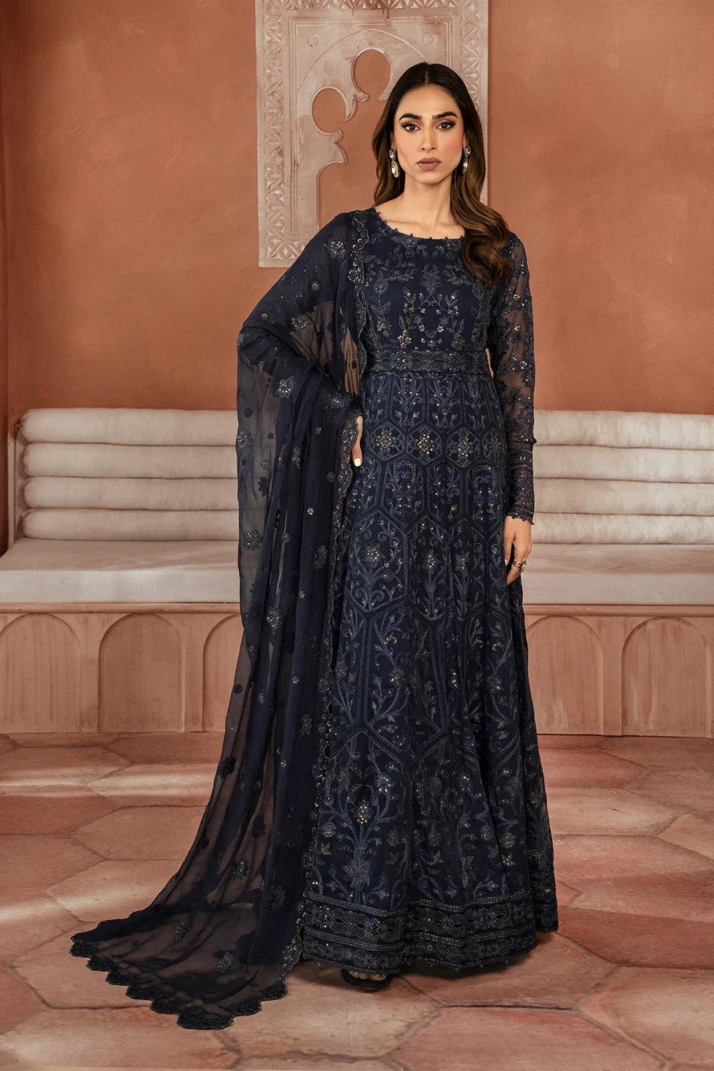 Iznik | Chiffonkari Formals | ICK-07 Embroidered Chiffon - Rang-e-Khaas