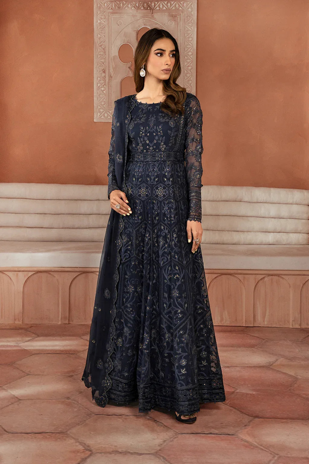 Iznik | Chiffonkari Formals | ICK-07 Embroidered Chiffon - Rang-e-Khaas