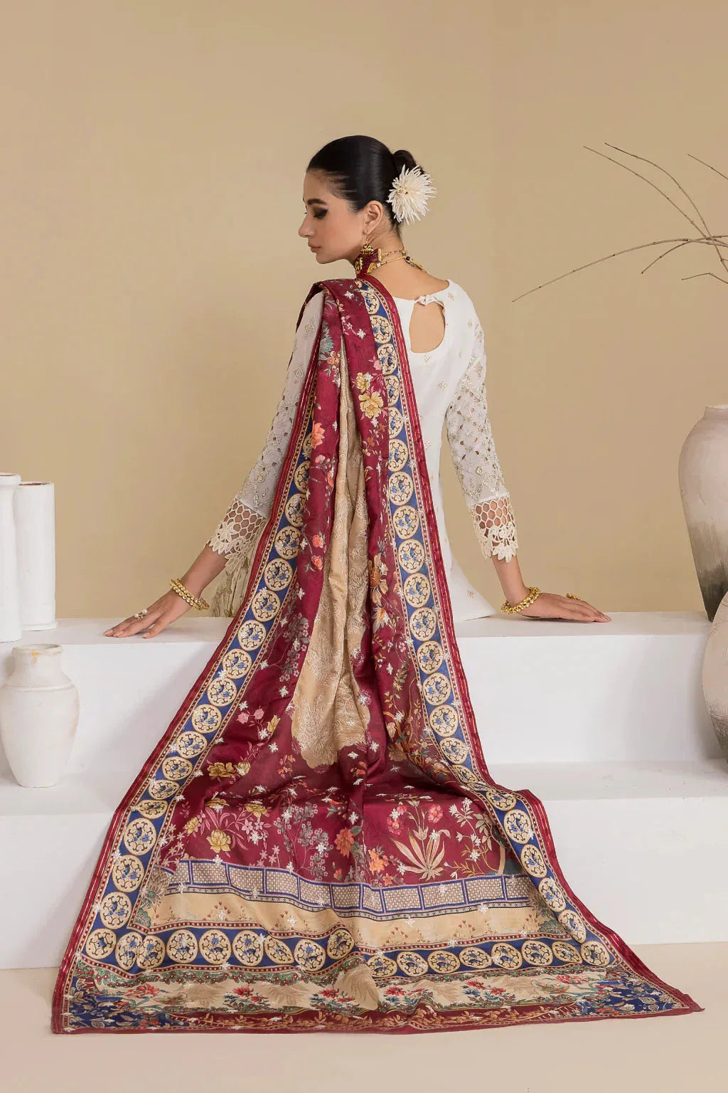 Iznik | Chinnon Chiffon | CC-24 BIANCA - Rang-e-Khaas