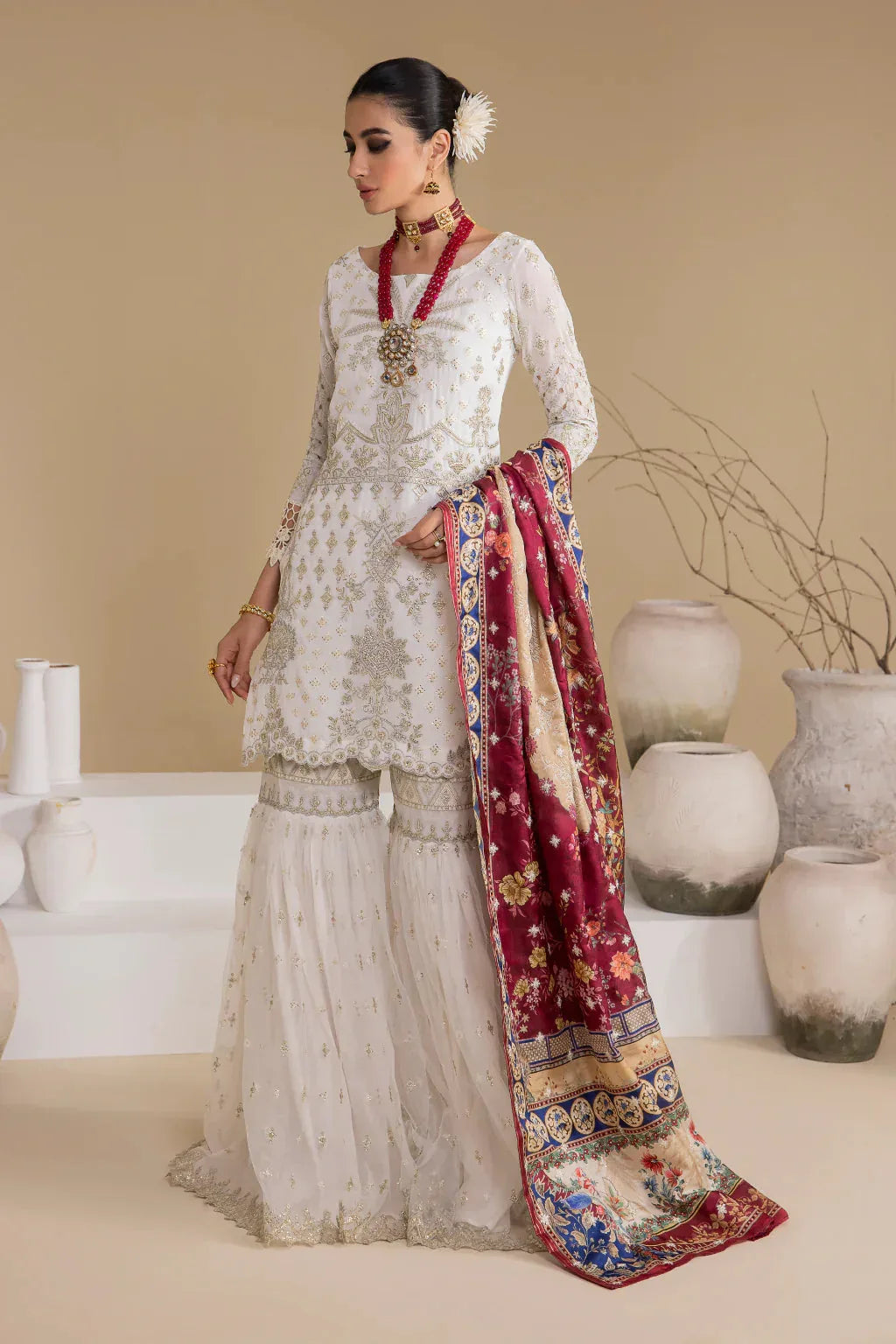 Iznik | Chinnon Chiffon | CC-24 BIANCA - Rang-e-Khaas
