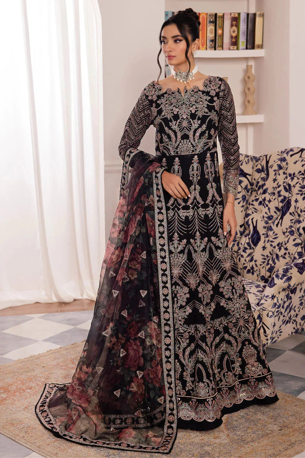 Iznik | Chinnon Chiffon | CC-32 KIAH - Rang-e-Khaas