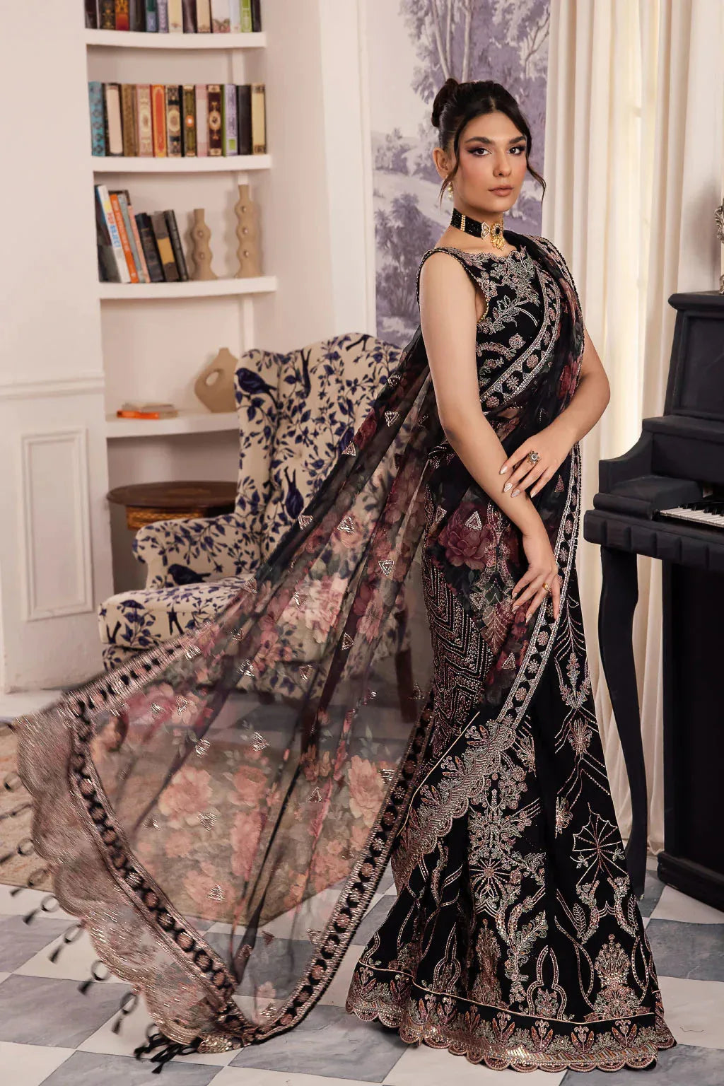 Iznik | Chinnon Chiffon | CC-32 KIAH - Rang-e-Khaas