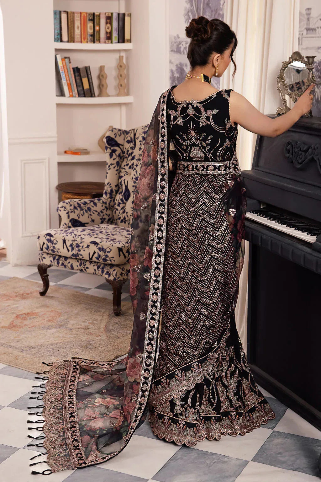 Iznik | Chinnon Chiffon | CC-32 KIAH - Rang-e-Khaas