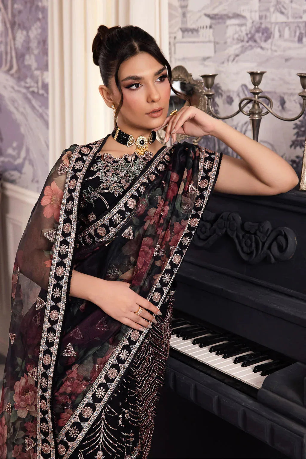 Iznik | Chinnon Chiffon | CC-32 KIAH - Rang-e-Khaas