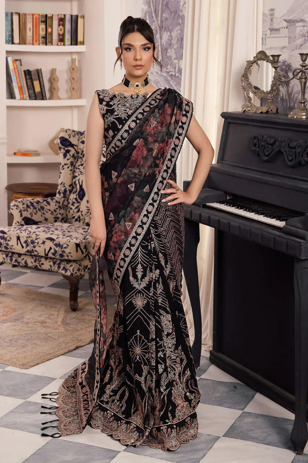 Iznik | Chinnon Chiffon | CC-32 KIAH - Rang-e-Khaas
