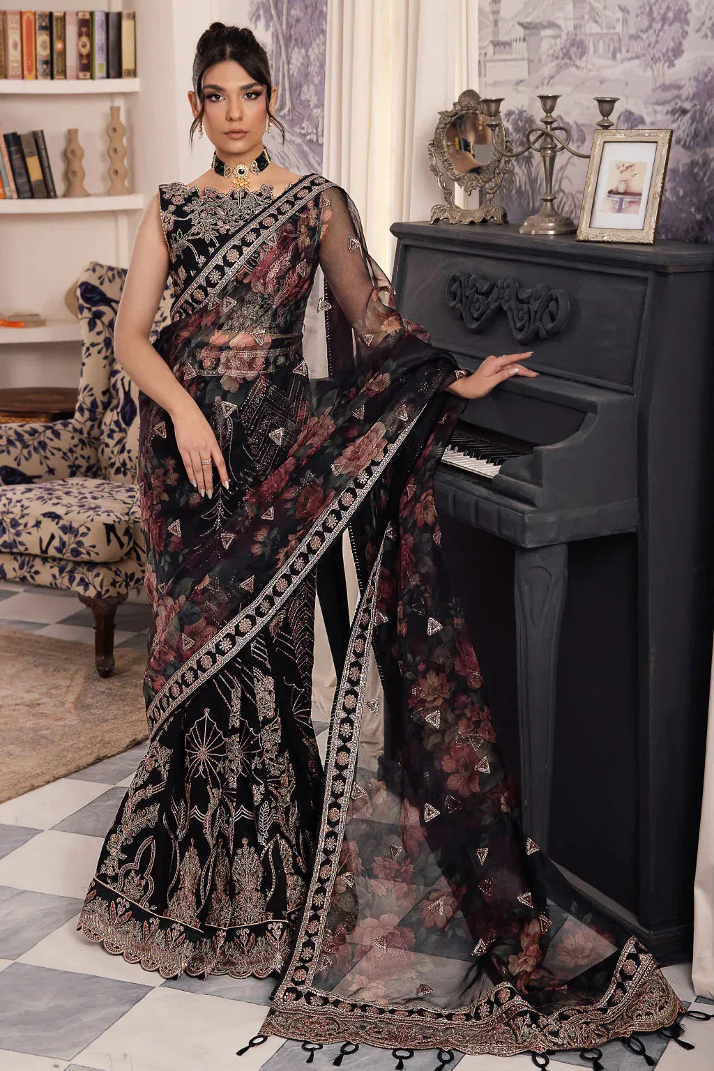 Iznik | Chinnon Chiffon | CC-32 KIAH - Rang-e-Khaas