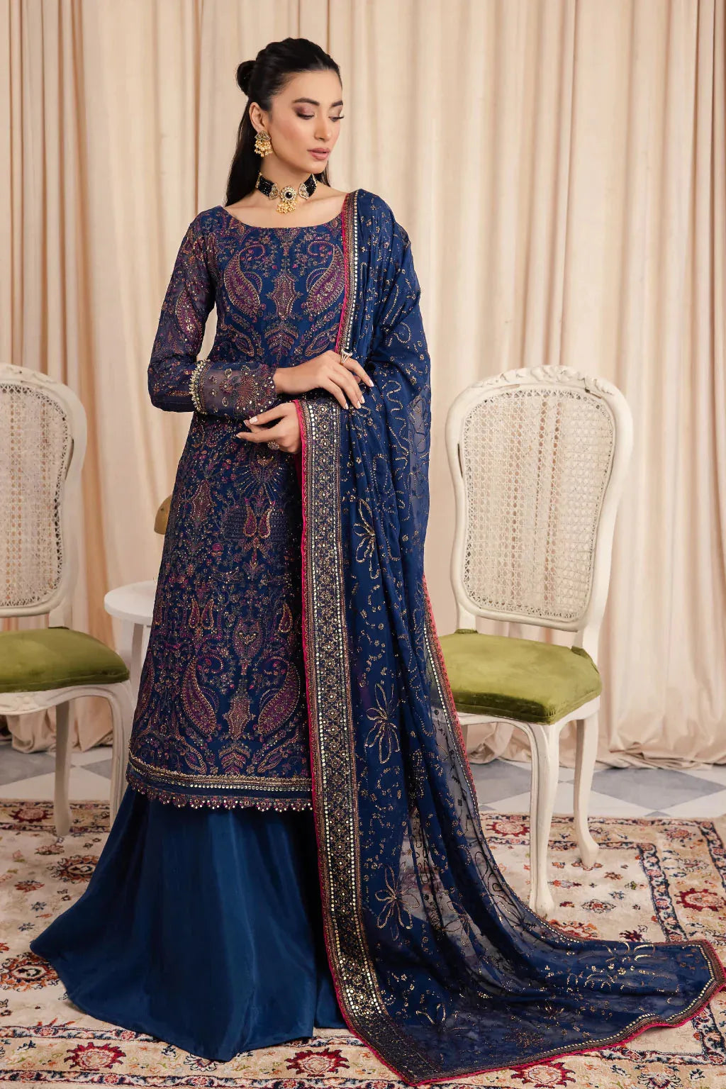 Iznik | Chinnon Chiffon | CC-34 ASHAH - Rang-e-Khaas